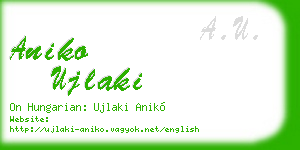 aniko ujlaki business card