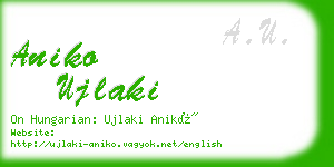 aniko ujlaki business card